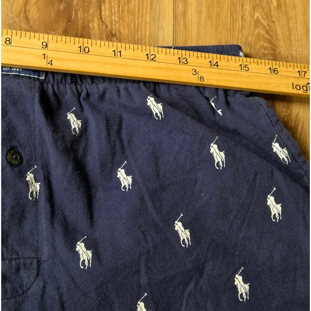 Polo Ralph Lauren Elastic Waistband Lounge Pants Mens Size Medium Navy